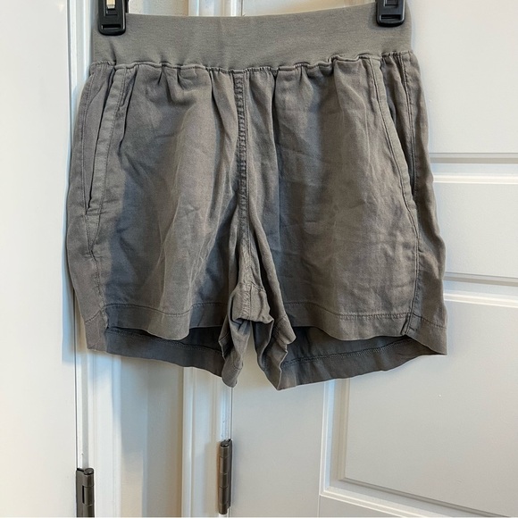Faherty Arlie Linen-Blend Shorts in Grey Size XS - Picture 3 of 6